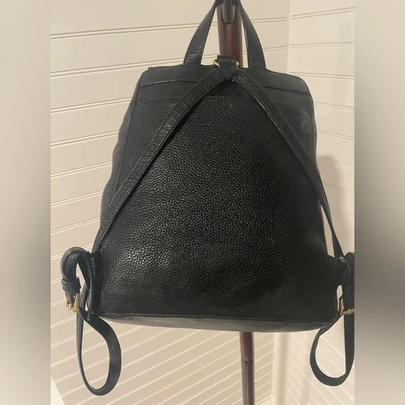 Michael Kors Black Pebbled Leather Backpack - Picture 3 of 14